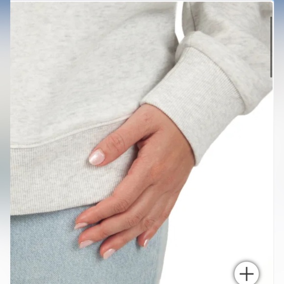 XL LAZYPANTS Women's French Terry Quarter Zip Sweatshirt - Picture 7 of 11